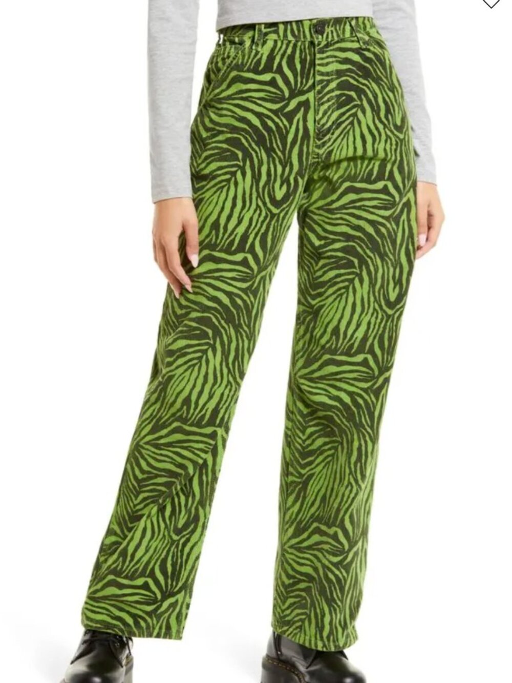 BDG Urban Outfitters Juno Green Zebra Pants Women's Size W27